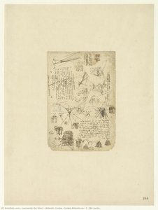 Atlantin Codex (atlantuksen Käsikirjoitus), Sivut 104 Oikea Puoli. — Leonardo Da Vinci