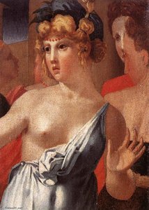 Moses Defending The Daughters Of Jethro (detail) — Rosso Fiorentino