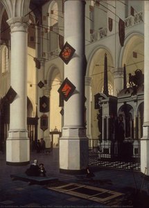 Interiorul Bisericii Noi Din Delft, Cu Mormântul Lui William Al Vi-lea — Hendrick Corneliszoon Van Vliet
