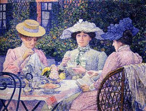 Summer Afternoon (tea In The Garden) — Theo Van Rysselberghe