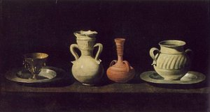 Still Life With Pottery Jars — Francisco De Zurbarán