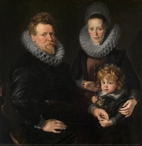 Portrait Of The Brussels Goldsmith Robert Staes, His Wife Anna And Their Son Albert — Workshop Of Peter Paul Rubens