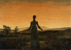Mulher Diante Do Sol Nascente (mulher Diante Do Sol Poente) — Caspar David Friedrich