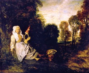 The Indiscreet Man — Jean-antoine Watteau