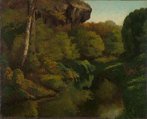 Ansicht Im Wald Von Fontainebleau — Gustave Courbet