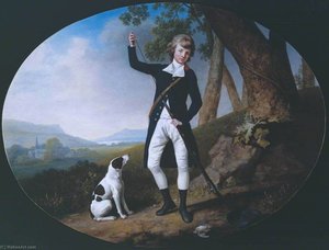 Portrait Of A Young Gentleman Out Shooting — George Stubbs