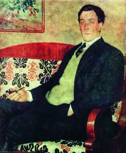 Portrait Of Peter Kapitza — Boris Mikhailovich Kustodiev