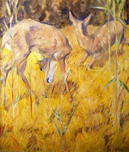 Deer In The Reeds — Franz Marc