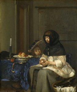 Apfelschälerin — Gerard Ter Borch