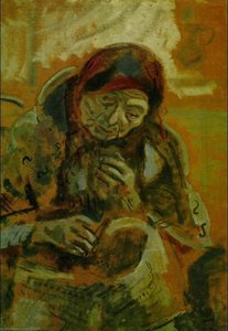 Old Woman With A Ball Of Yarn — Marc Chagall