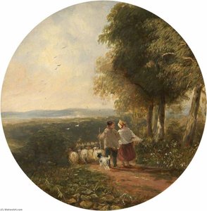 Landscape With Sheep — David Cox