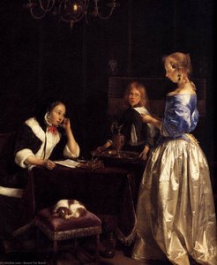 Mujer Leyendo Una Carta (detalle) — Gerard Ter Borch