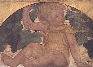 Enfant Assis Sous Une Treille — Bernardino Luini