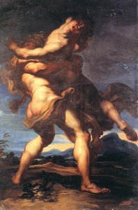 Hercules And Antaeus — Gregorio De Ferrari