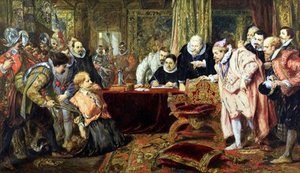 Guy Fawkes Before King James — John Gilbert