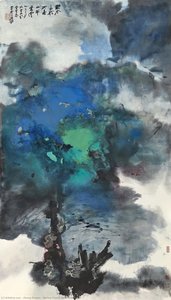 Spring Clouds On A Rural River — Zhang Daqian