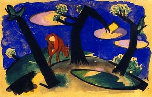 Landscape With Red Animal — Franz Marc
