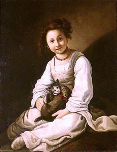 Girl With A Dog And A Kitten — Giacomo Francesco Cipper