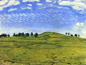 Hilly Landscape With Ravens, In The Bernese Oberland — Ferdinand Hodler