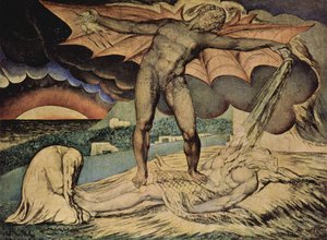 Satan Schüttet Die Plagen Über Hiob Aus — William Blake