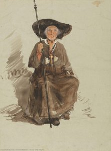 Study Of A Pilgrim — Samuel Palmer