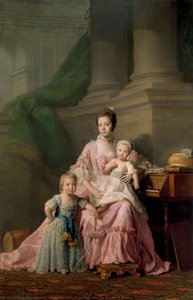 Queen Charlotte (1744-1818), With Her Two Eldest Sons — Allen Ramsay