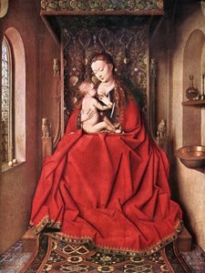 Suckling Madonna Enthroned — Jan Van Eyck
