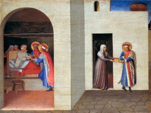 The Healing Of Palladia By Saint Cosmas And Saint Damian — Fra Angelico