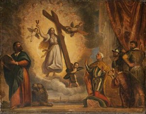 Doge Antonio Grimani Kneeling Before Faith (after Titian) — Joseph Severn