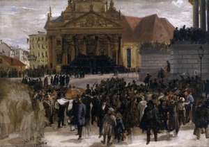 Victims Of The March Revolution In Berlin Lying In State — Adolph Von Menzel