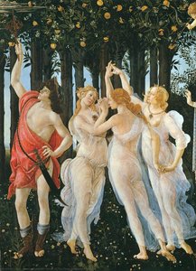 Detalje Af De Tre Græcer Og Merkur — Sandro Botticelli