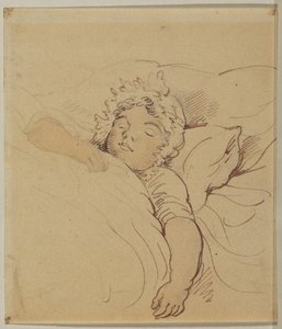 Child Asleep In Bed — Thomas Rowlandson