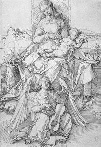 Madona S Dítětem S Hudebním Andělem — Albrecht Dürer