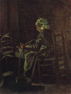 Peasant Woman At The Spinning Wheel — Joos Vincent De Vos