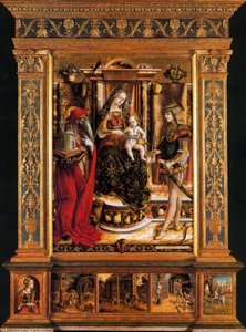 The Virgin And Child With Saint Jerome And Saint Sebastian — Carlo Crivelli