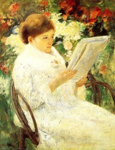 Frau Liest Im Garten — Mary Stevenson Cassatt