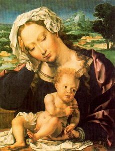 Virgen Con El Niño Sobre Un Paisaje — Jan Gossaert (mabuse)