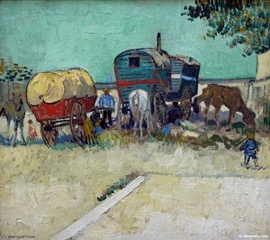 Campeggio Di Zingari Con Carri — Vincent Willem Van Gogh
