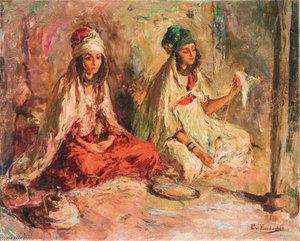 Les Jeunes Fileuses — Alphonse Etienne Dinet (nasreddine Dinet)