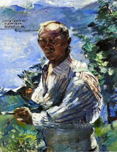 Large Self Portrait At The Walchensee — Lovis Corinth