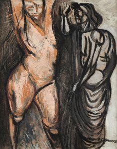 Nude And Dressed Figure — José Clemente Orozco