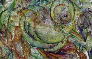 Snake Escapes From The Mouth Of Garuda Who Is Biting To Kill Herring (details) — Vu Djan'an