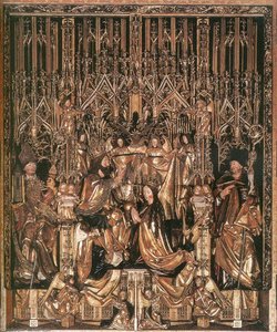 Coronation Of The Virgin Between St Wolfgang And St Benedict — Michael Pacher