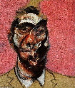Tre Studi Per Ritratto Di G.dyer Su Fondo Rosa, Cen. — Francis Bacon