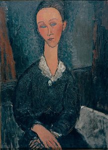 Femme Au Col Blanc Portrait De Lunia Czechowska (titre Attribué) — Amedeo Modigliani