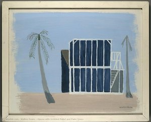 [house With Gridded Panel And Palm Trees] — Walker Evans