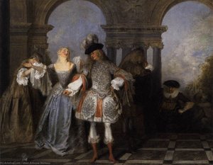 Actors From The Comédie Française — Jean-antoine Watteau