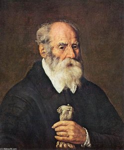 Portrait Of An Old Man With Gloves — Marcantonio Bassetti