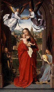 Virgin And Child With Four Angels — Gerard David