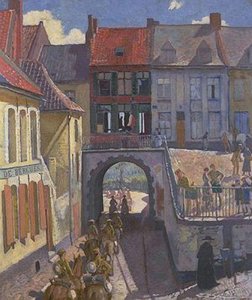 The Household Brigade Passing To The Ypres Salient, Cassel — Sir William Newenham Montague Orpen